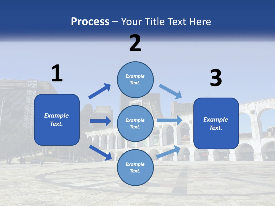 A Large White Building With Arches In Front Of It PowerPoint Template