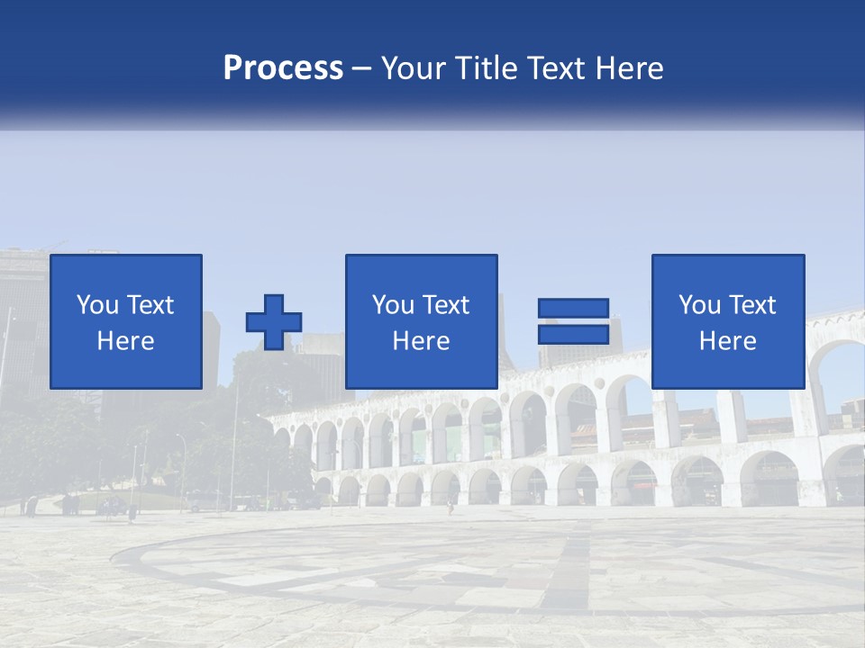 A Large White Building With Arches In Front Of It PowerPoint Template