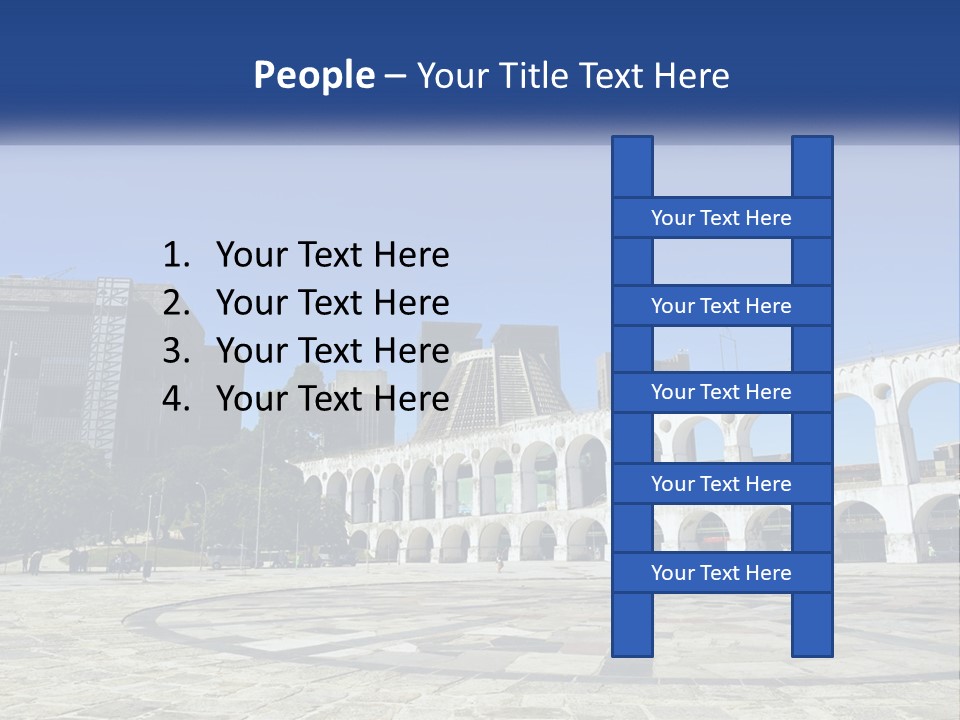 A Large White Building With Arches In Front Of It PowerPoint Template