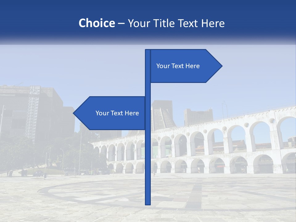 A Large White Building With Arches In Front Of It PowerPoint Template