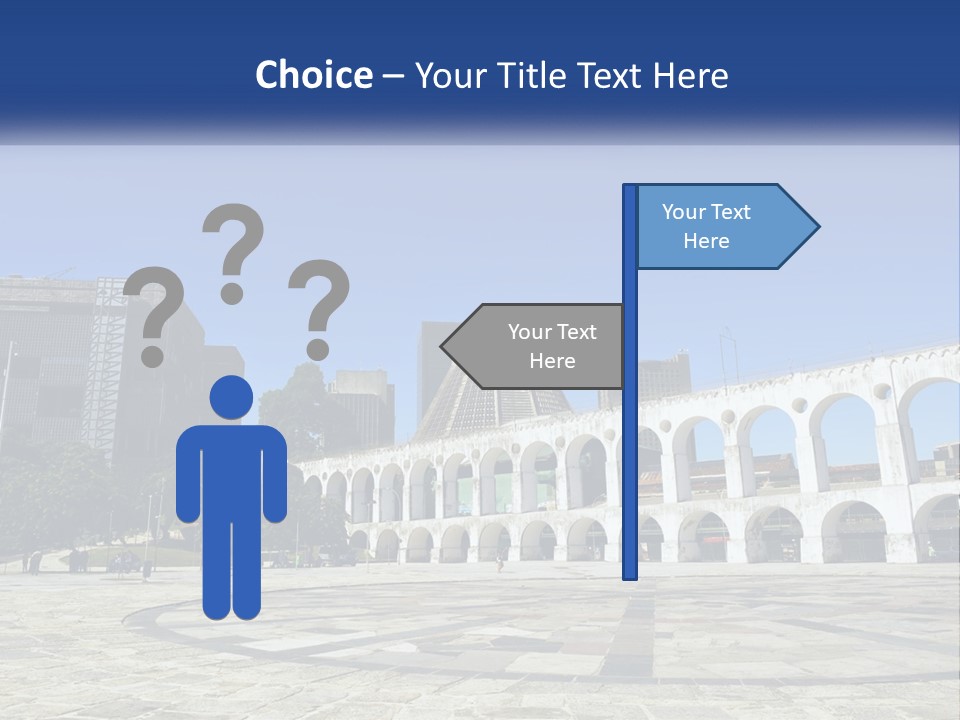 A Large White Building With Arches In Front Of It PowerPoint Template