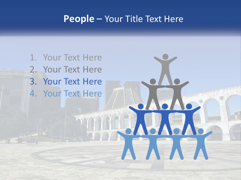 A Large White Building With Arches In Front Of It PowerPoint Template