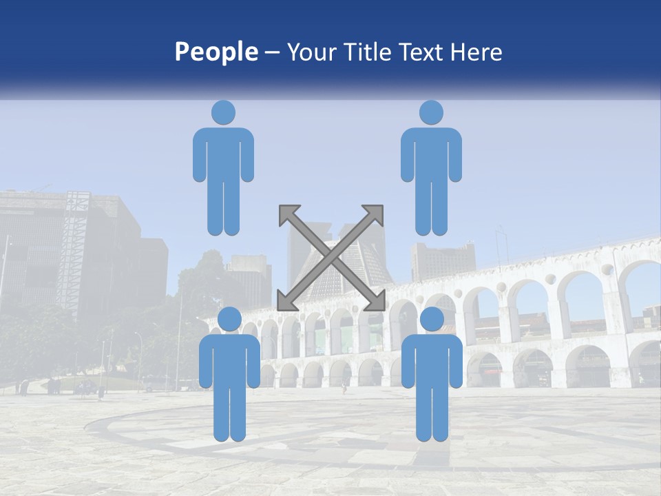 A Large White Building With Arches In Front Of It PowerPoint Template