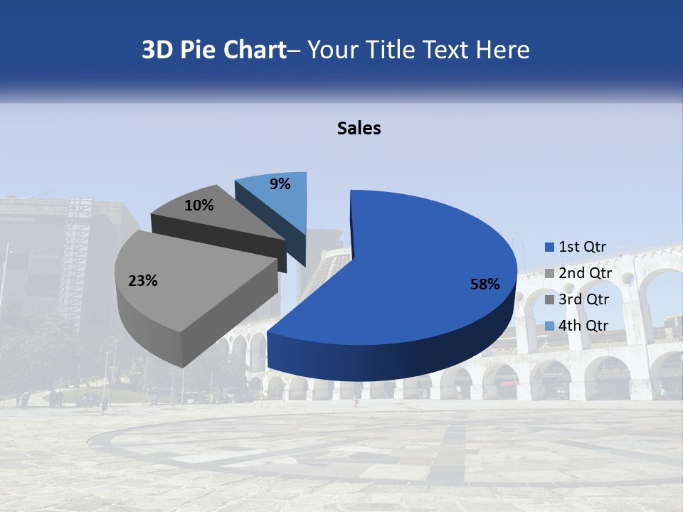 A Large White Building With Arches In Front Of It PowerPoint Template