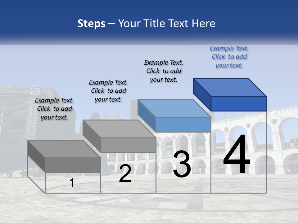A Large White Building With Arches In Front Of It PowerPoint Template
