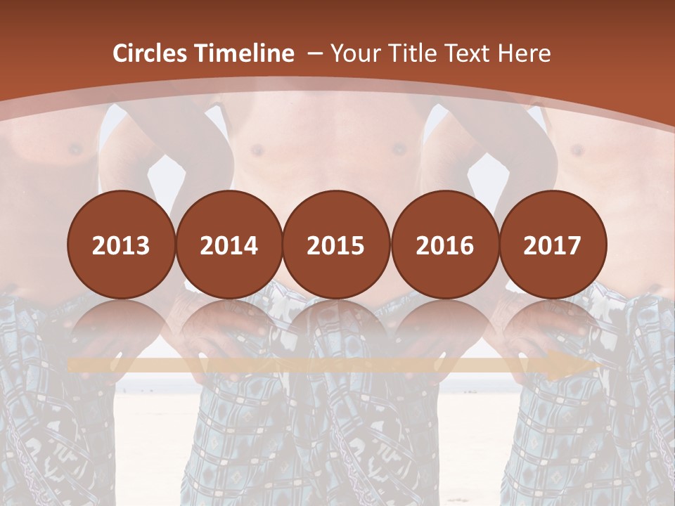 A Man With No Shirt Standing In Front Of Three Other Men PowerPoint Template