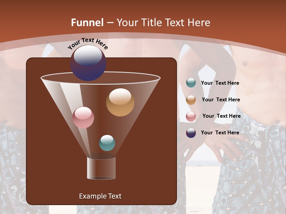 A Man With No Shirt Standing In Front Of Three Other Men PowerPoint Template