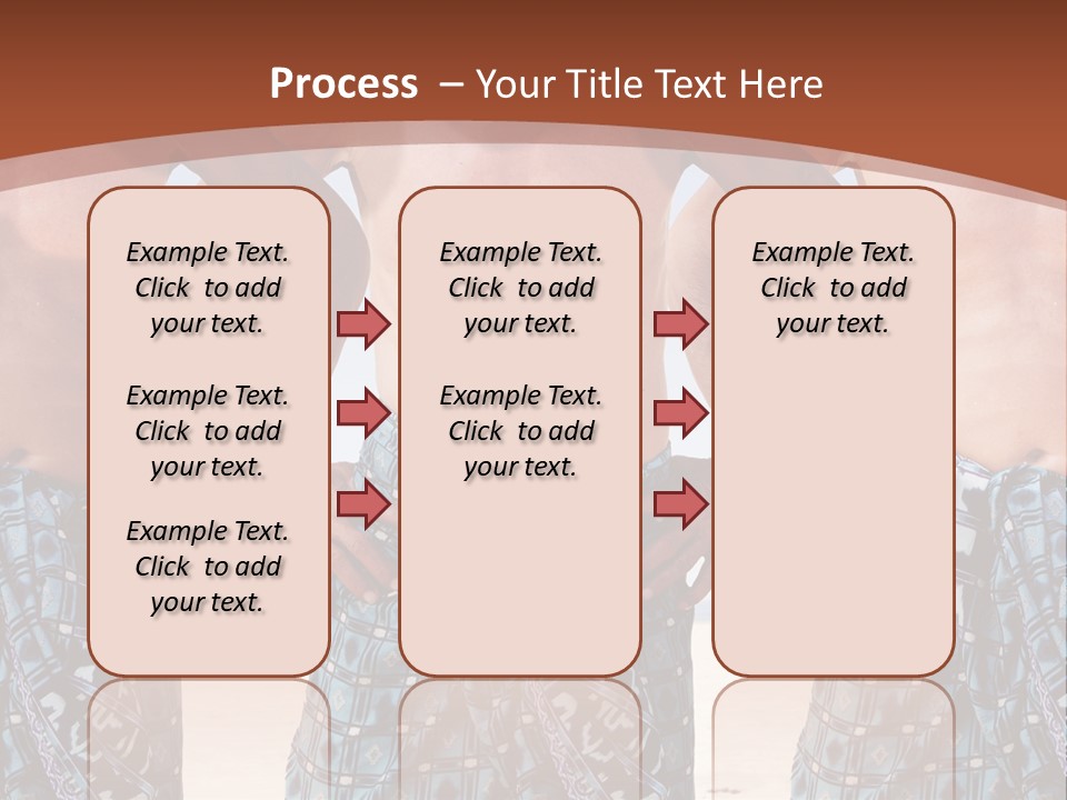 A Man With No Shirt Standing In Front Of Three Other Men PowerPoint Template