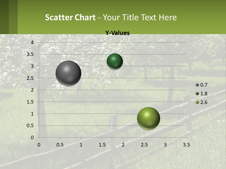 A Field Of Trees With A Fence In The Foreground PowerPoint Template