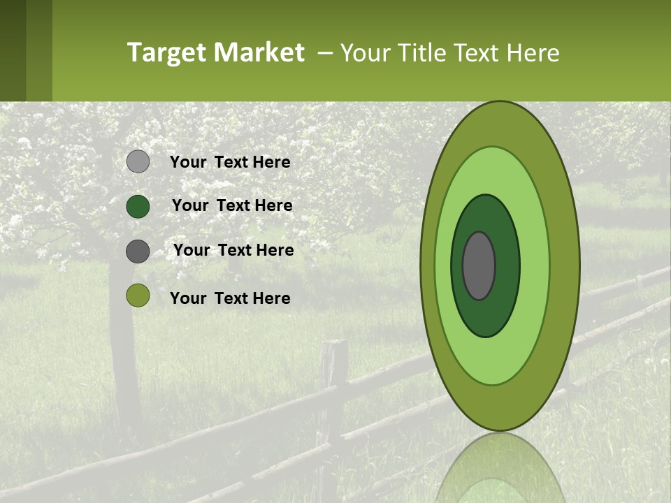 A Field Of Trees With A Fence In The Foreground PowerPoint Template