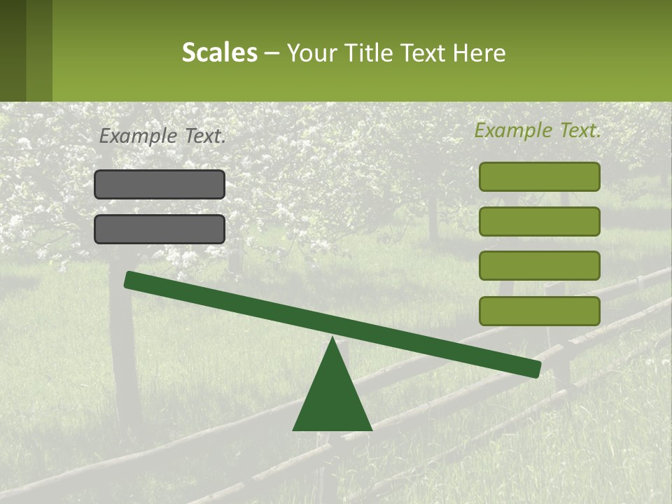 A Field Of Trees With A Fence In The Foreground PowerPoint Template