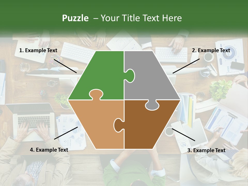 A Group Of People Sitting At A Table Working On Laptops PowerPoint Template