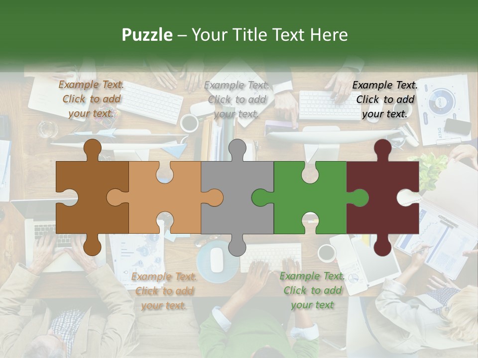 A Group Of People Sitting At A Table Working On Laptops PowerPoint Template