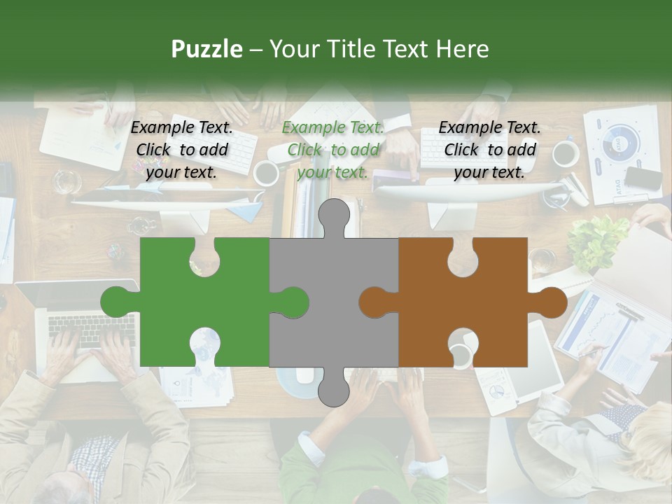 A Group Of People Sitting At A Table Working On Laptops PowerPoint Template