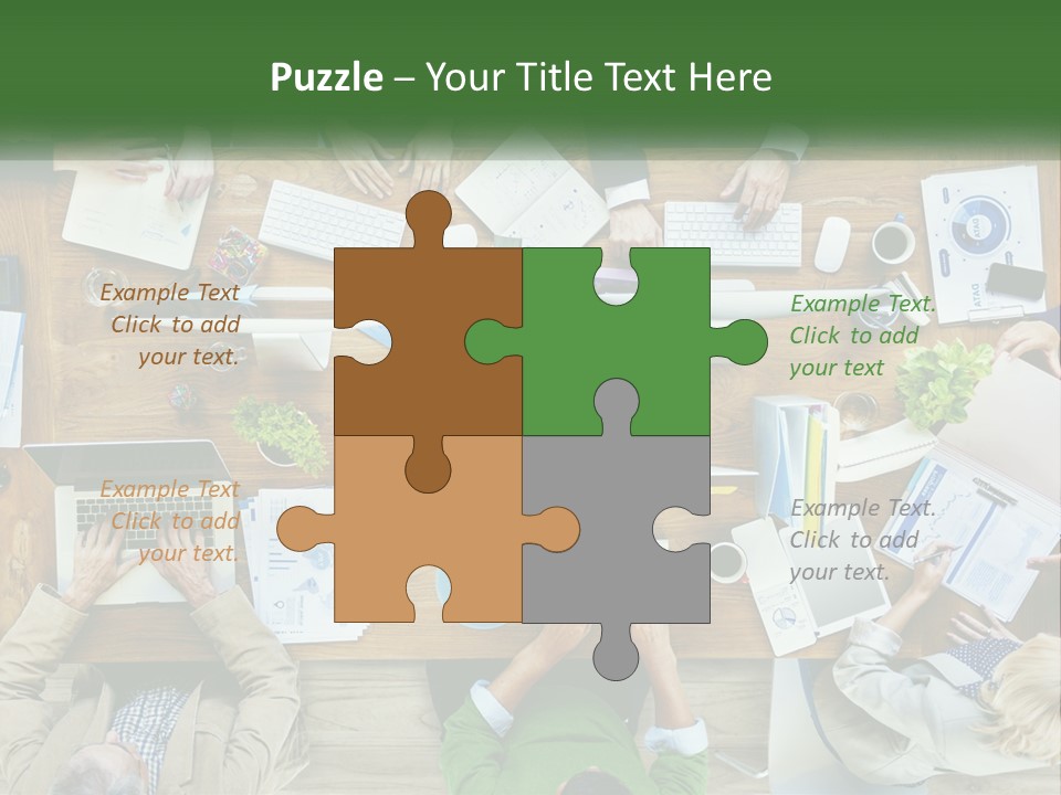 A Group Of People Sitting At A Table Working On Laptops PowerPoint Template