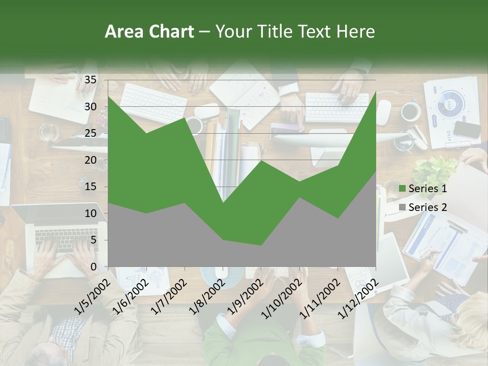 A Group Of People Sitting At A Table Working On Laptops PowerPoint Template