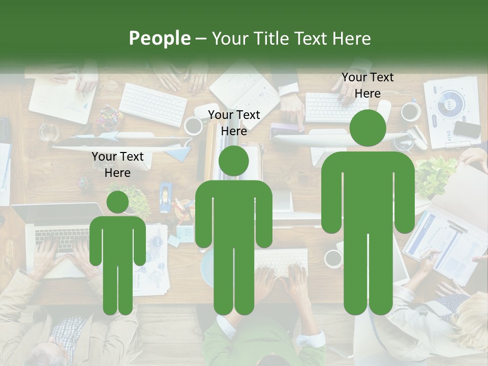 A Group Of People Sitting At A Table Working On Laptops PowerPoint Template