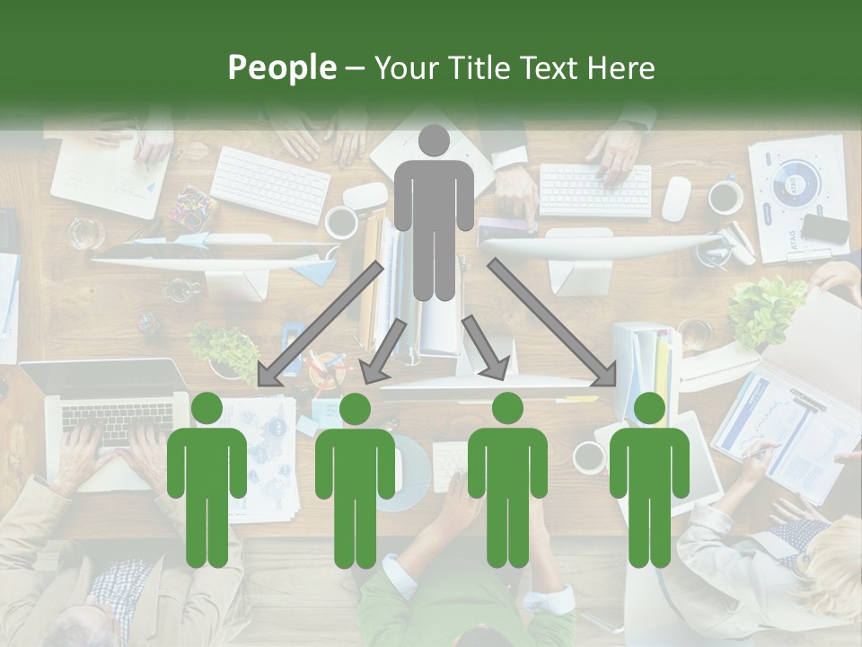 A Group Of People Sitting At A Table Working On Laptops PowerPoint Template