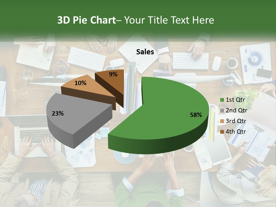 A Group Of People Sitting At A Table Working On Laptops PowerPoint Template