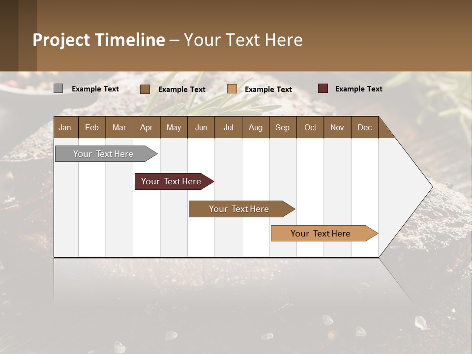 A Piece Of Steak With A Sprig Of Rosemary On Top Of It PowerPoint Template