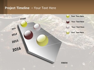 A Piece Of Steak With A Sprig Of Rosemary On Top Of It PowerPoint Template