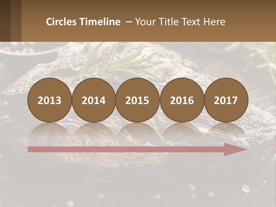 A Piece Of Steak With A Sprig Of Rosemary On Top Of It PowerPoint Template