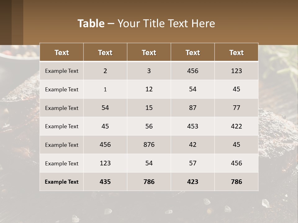 A Piece Of Steak With A Sprig Of Rosemary On Top Of It PowerPoint Template