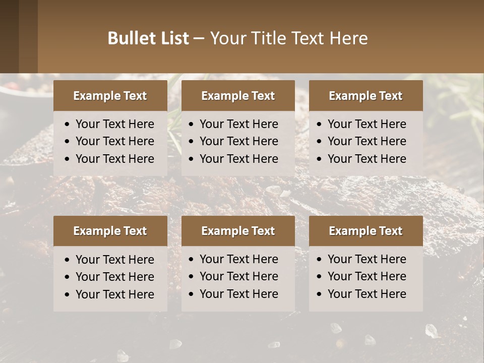 A Piece Of Steak With A Sprig Of Rosemary On Top Of It PowerPoint Template