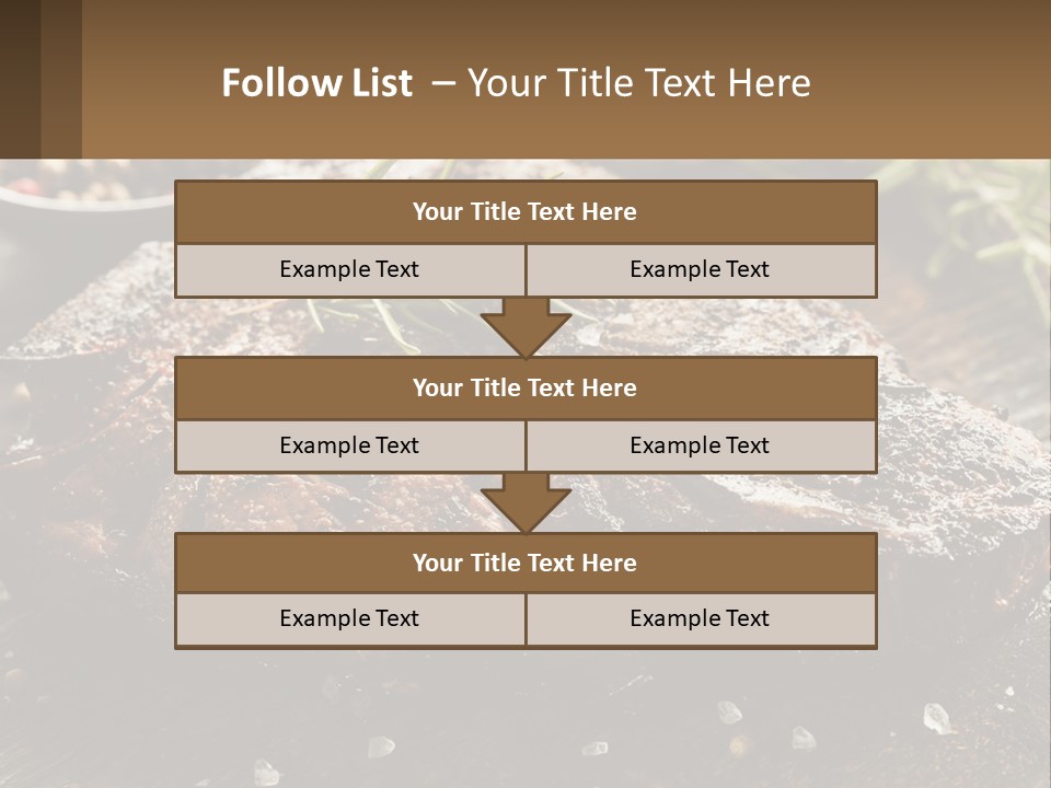 A Piece Of Steak With A Sprig Of Rosemary On Top Of It PowerPoint Template