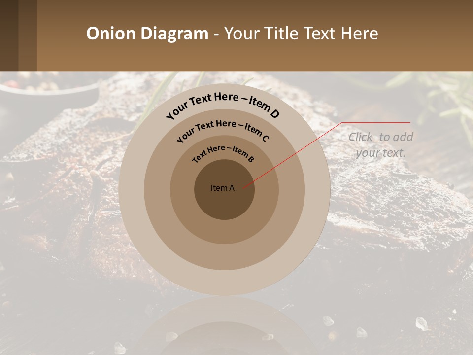 A Piece Of Steak With A Sprig Of Rosemary On Top Of It PowerPoint Template