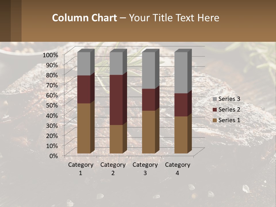 A Piece Of Steak With A Sprig Of Rosemary On Top Of It PowerPoint Template