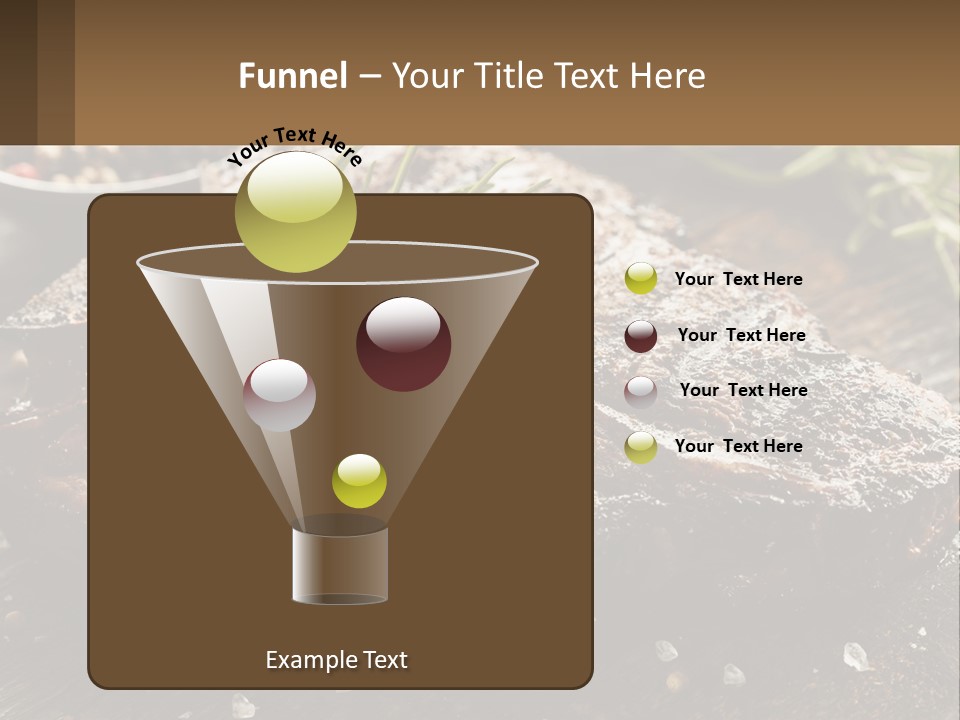 A Piece Of Steak With A Sprig Of Rosemary On Top Of It PowerPoint Template