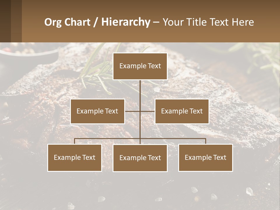 A Piece Of Steak With A Sprig Of Rosemary On Top Of It PowerPoint Template
