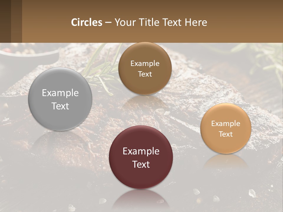 A Piece Of Steak With A Sprig Of Rosemary On Top Of It PowerPoint Template