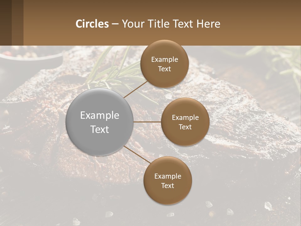 A Piece Of Steak With A Sprig Of Rosemary On Top Of It PowerPoint Template