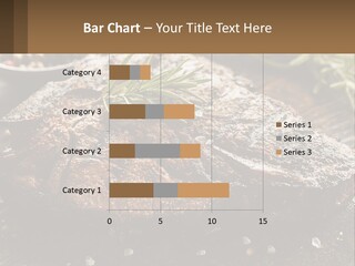 A Piece Of Steak With A Sprig Of Rosemary On Top Of It PowerPoint Template