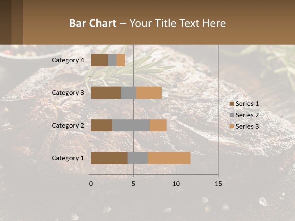 A Piece Of Steak With A Sprig Of Rosemary On Top Of It PowerPoint Template