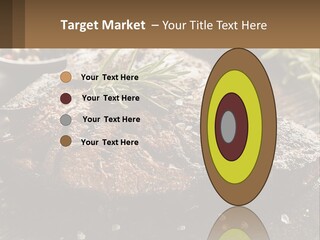 A Piece Of Steak With A Sprig Of Rosemary On Top Of It PowerPoint Template