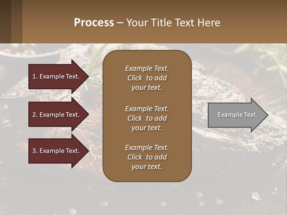 A Piece Of Steak With A Sprig Of Rosemary On Top Of It PowerPoint Template