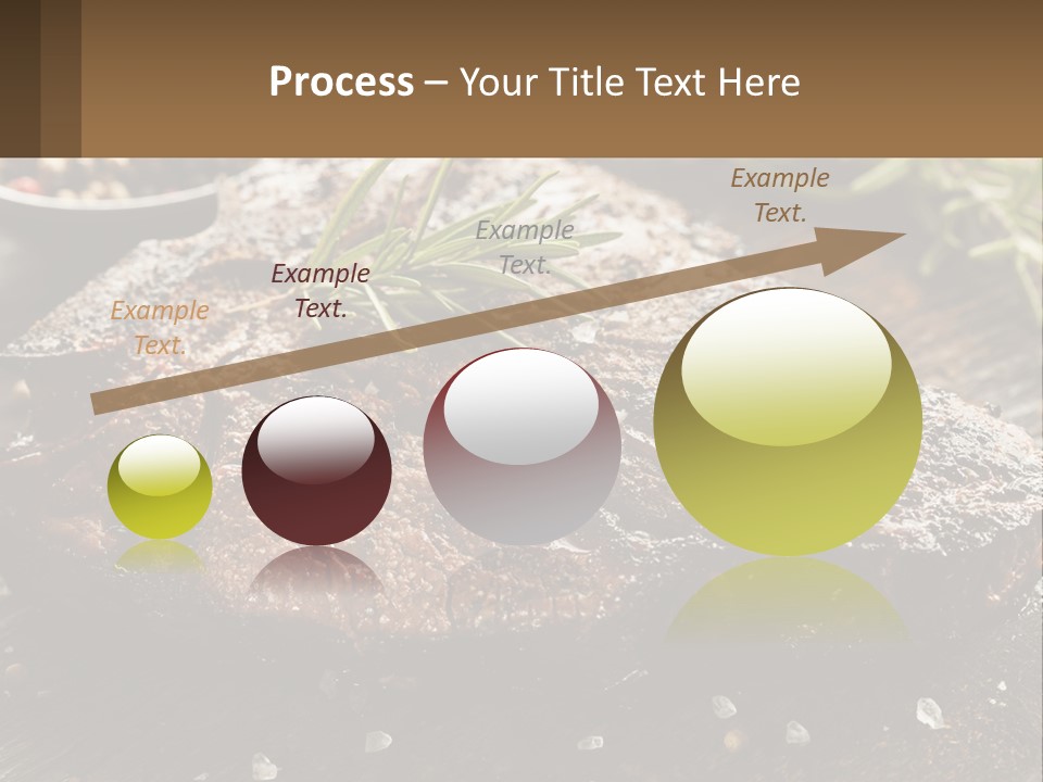 A Piece Of Steak With A Sprig Of Rosemary On Top Of It PowerPoint Template