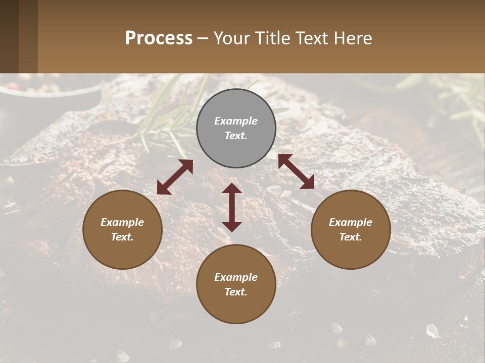 A Piece Of Steak With A Sprig Of Rosemary On Top Of It PowerPoint Template