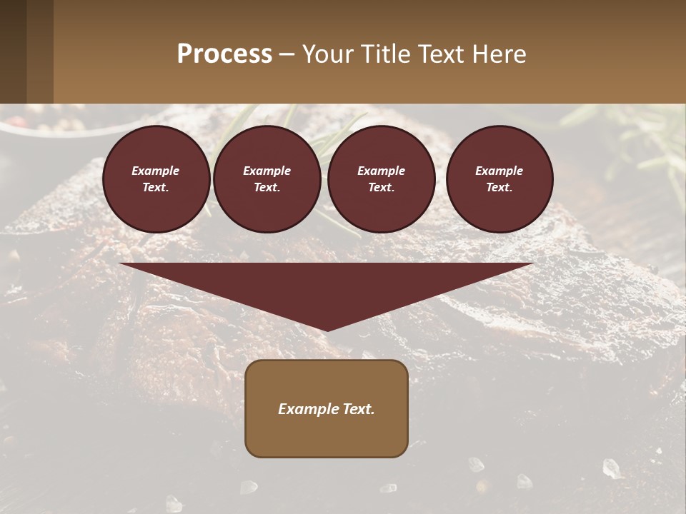 A Piece Of Steak With A Sprig Of Rosemary On Top Of It PowerPoint Template