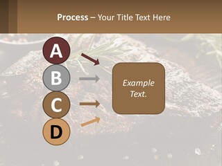A Piece Of Steak With A Sprig Of Rosemary On Top Of It PowerPoint Template