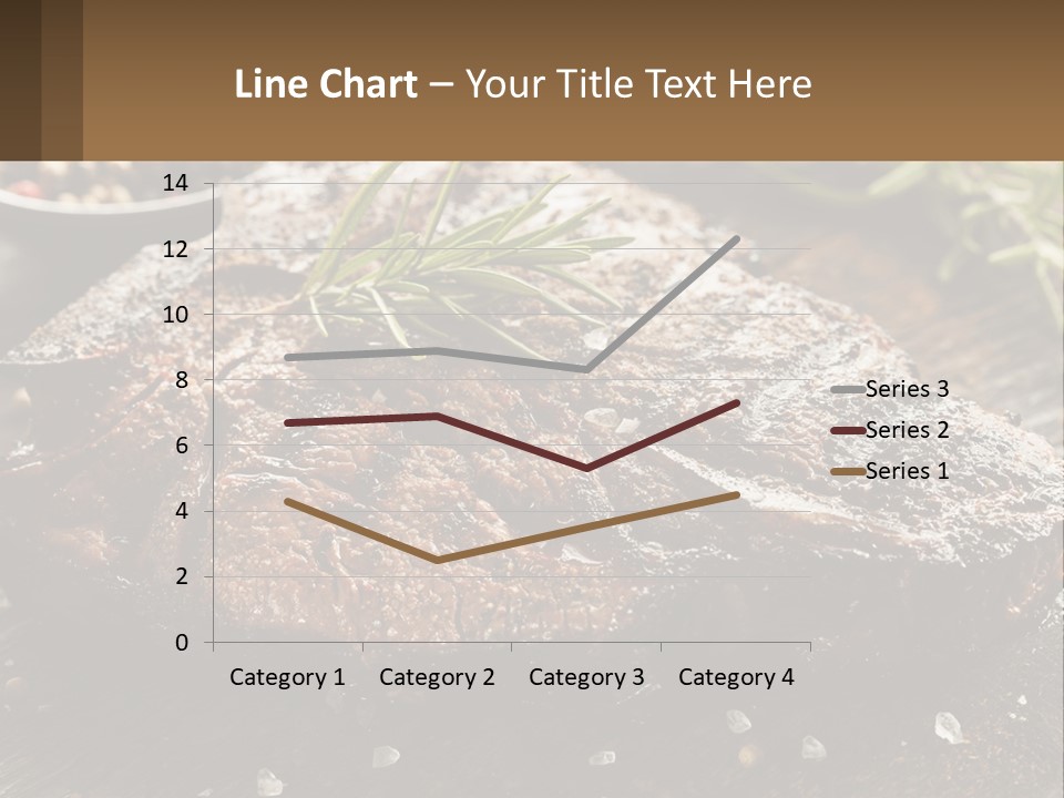 A Piece Of Steak With A Sprig Of Rosemary On Top Of It PowerPoint Template