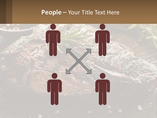 A Piece Of Steak With A Sprig Of Rosemary On Top Of It PowerPoint Template