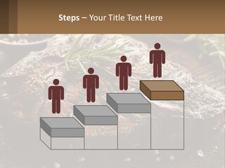 A Piece Of Steak With A Sprig Of Rosemary On Top Of It PowerPoint Template