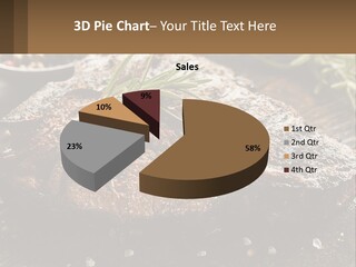 A Piece Of Steak With A Sprig Of Rosemary On Top Of It PowerPoint Template