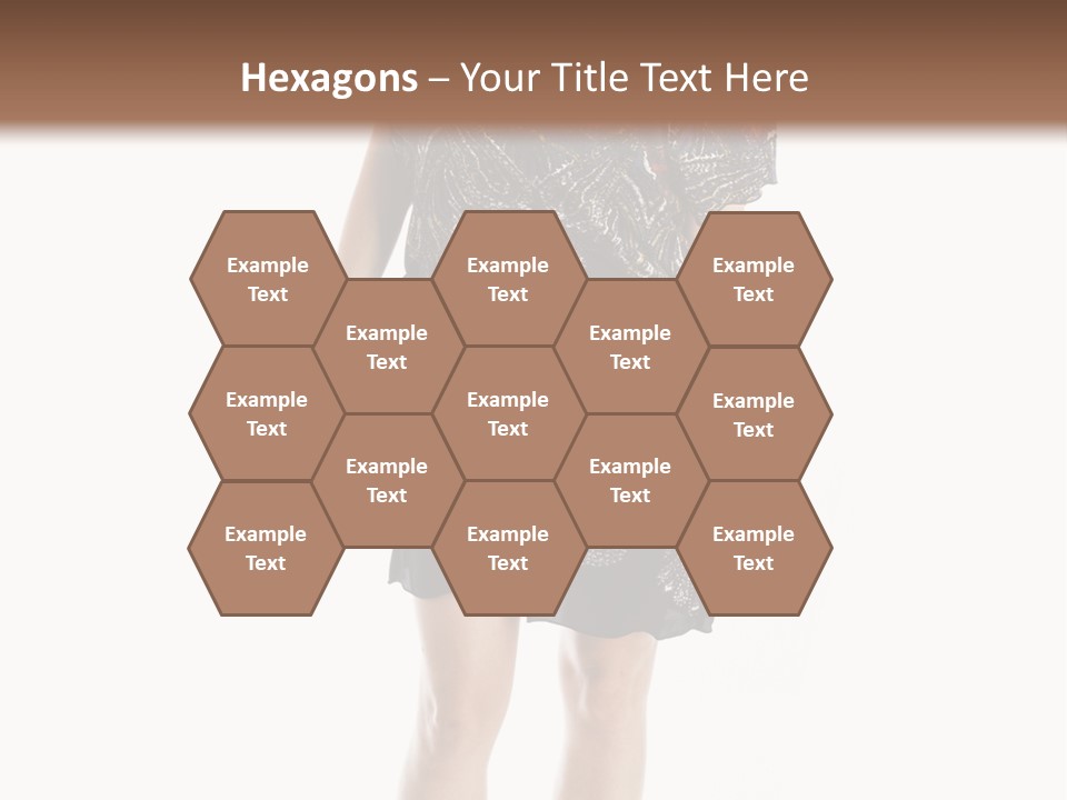 A Woman Standing In Front Of A Brown Background PowerPoint Template