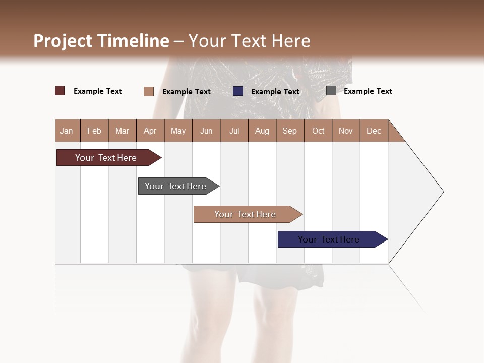 A Woman Standing In Front Of A Brown Background PowerPoint Template