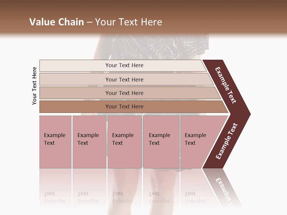 A Woman Standing In Front Of A Brown Background PowerPoint Template